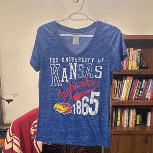 Kansas Jayhawks Blue Short Sleeve Tee